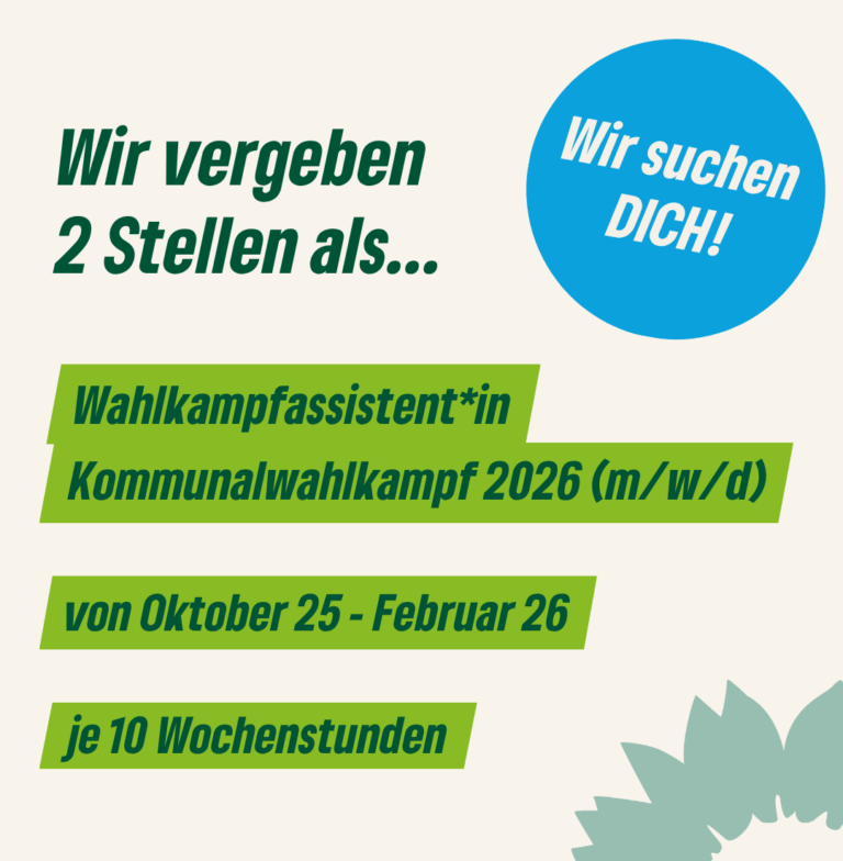 Stellenausschreibung: Wahlkampfassistenz Kommunalwahl 2026 (m/w/d)